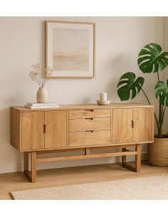 Buffet teck massif 4 portes...