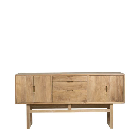 Buffet teck massif 4 portes et 3 tiroirs