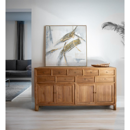 Grand buffet en teck avec de nombreux...