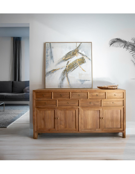 Grand buffet en teck avec de nombreux rangements