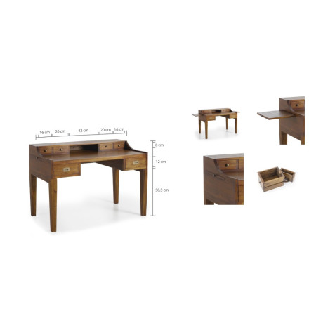 Bureau secrétaire bois massif avec...