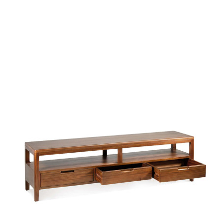 Meuble TV sobre et élégant en acajou...