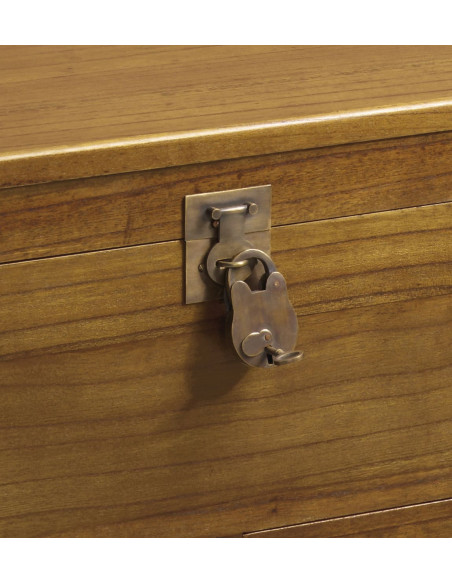 Malle coffre mindi massif avec tiroirs de rangements