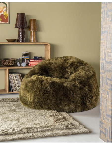 Fauteuil fausse fourrure gonflable