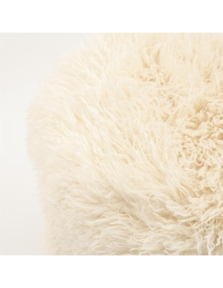 Pouf tissu fausse fourrure