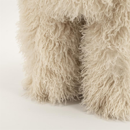 Pouf tissu fausse fourrure