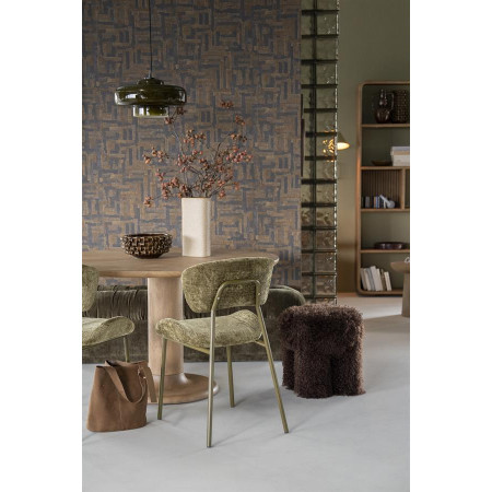 Pouf tissu fausse fourrure