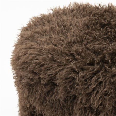 Pouf tissu fausse fourrure