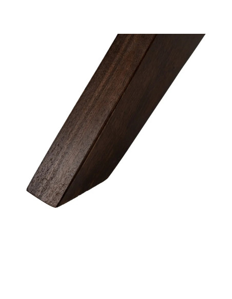 Table basse ovale en bois de manguier marron