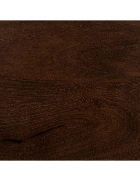 Table basse ovale en bois de manguier marron