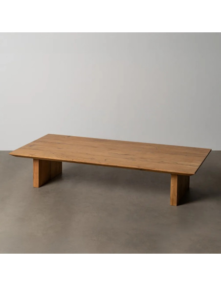 Grande table basse rectangulaire en bois massif d'acacia