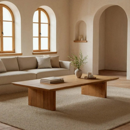 Grande table basse rectangulaire en...