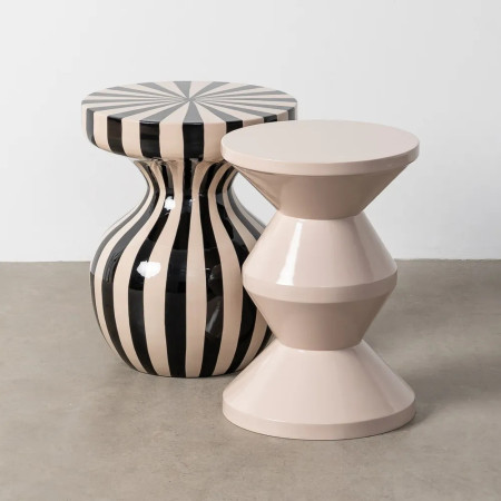 Table d'appoint motif zèbre noir et...