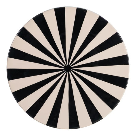 Table d'appoint motif zèbre noir et...