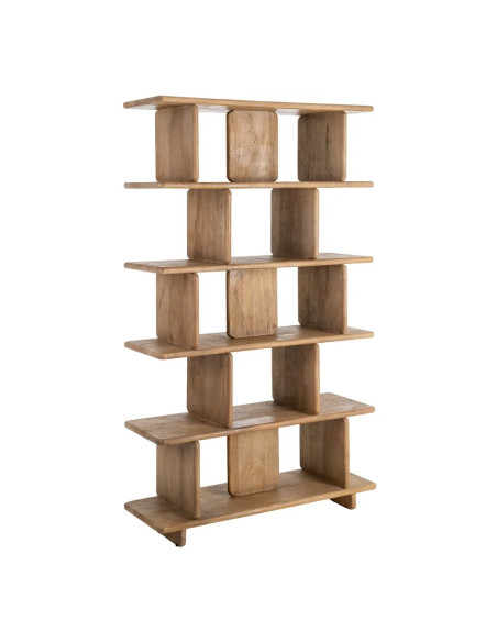 Meuble bibliothèque à 5 étagères bois massif de manguier