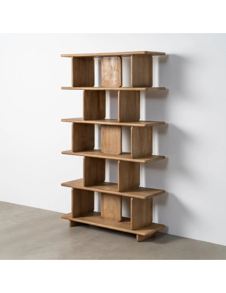 Meuble bibliothèque à 5 étagères bois massif de manguier