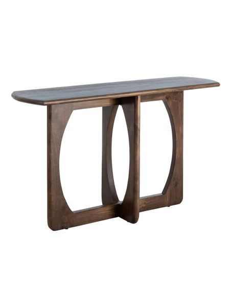 Console design en bois de manguier marron