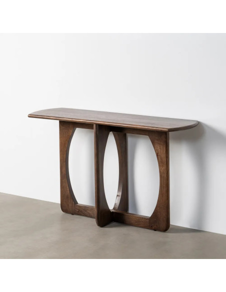 Console design en bois de manguier marron