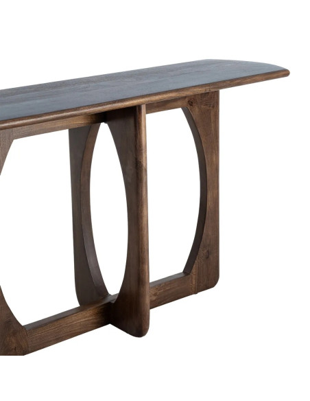 Console design en bois de manguier marron