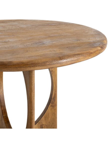 Table de repas ronde en bois massif de manguier