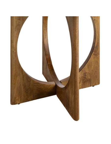 Table de repas ronde en bois massif de manguier