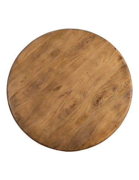 Table de repas ronde en bois massif de manguier