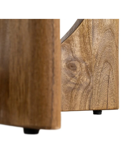 Table de repas ronde en bois massif de manguier