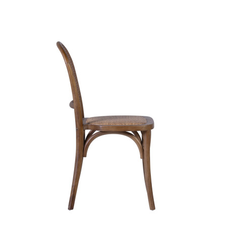 Chaise style bistrot en chêne et...