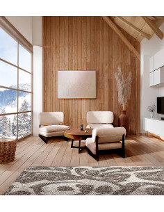 Fauteuil bas contemporain...