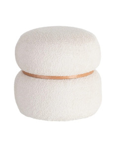 Pouf rond tissu bouclette... 2