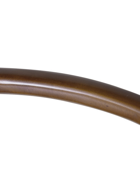 Fauteuil de repas en teck massif teinté marron