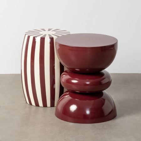 Table d'appoint motif rayé