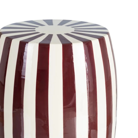 Table d'appoint motif rayé