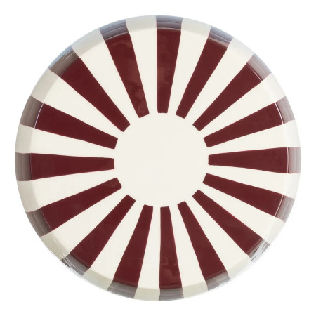 Table d'appoint motif rayé