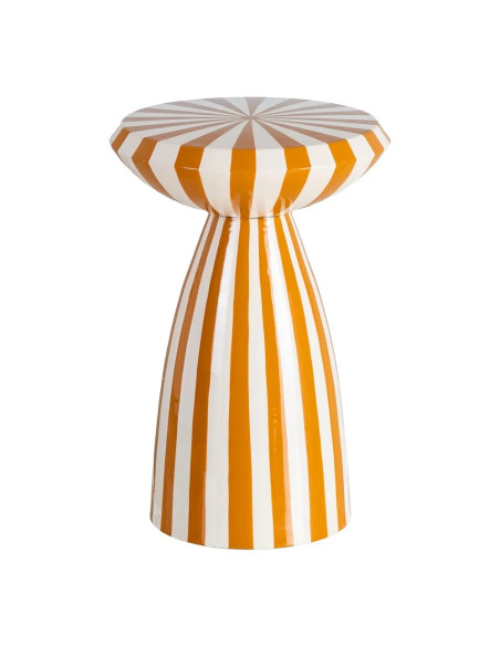 Table d'appoint ou tabouret motif rayé