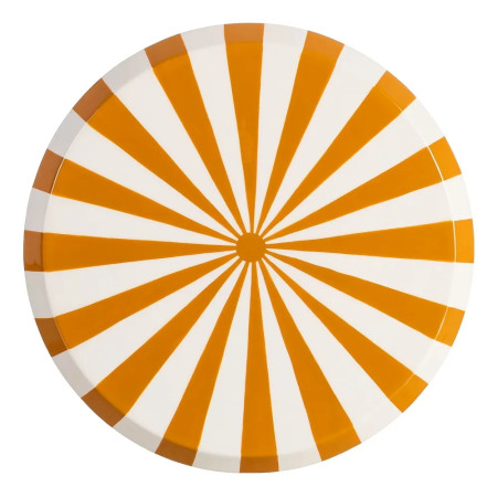 Table d'appoint ou tabouret motif rayé