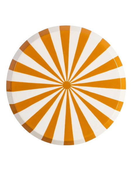 Table d'appoint ou tabouret motif rayé