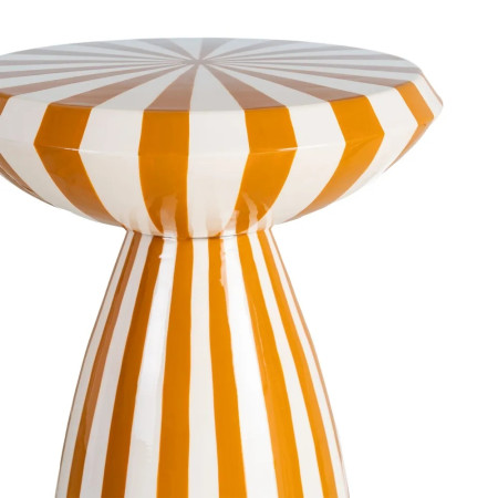 Table d'appoint ou tabouret motif rayé