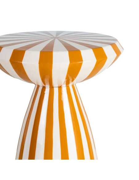 Table d'appoint ou tabouret motif rayé