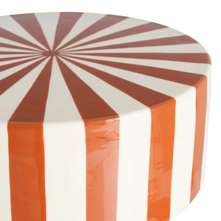 Table d'appoint ou tabouret motif rayé