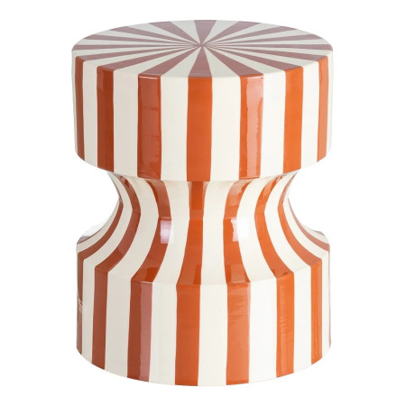 Table d'appoint motif rayé