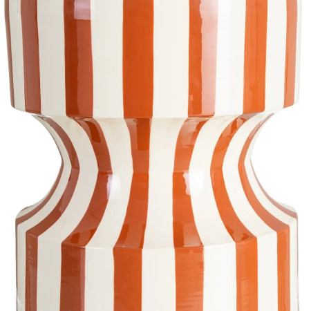 Table d'appoint ou tabouret motif rayé