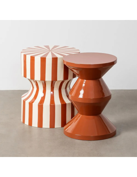 Table d'appoint motif rayé
