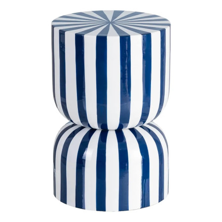 Table d'appoint motif rayé