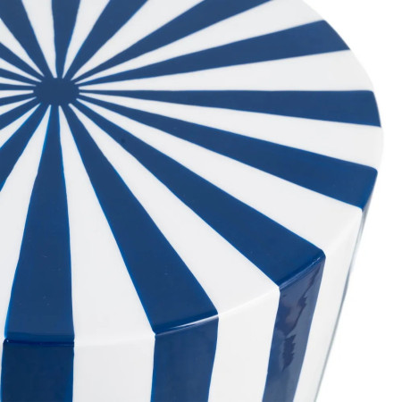 Table d'appoint ou tabouret motif rayé