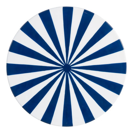 Table d'appoint ou tabouret motif rayé