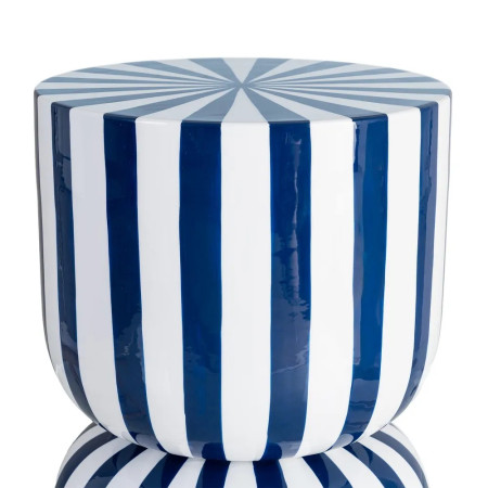 Table d'appoint motif rayé