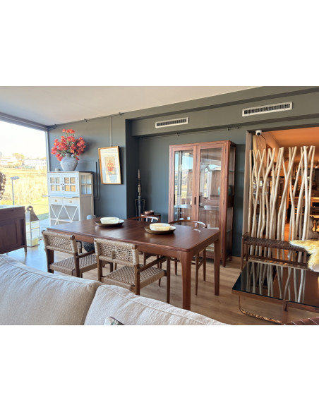 Table de repas rectangulaire extensible en acajou