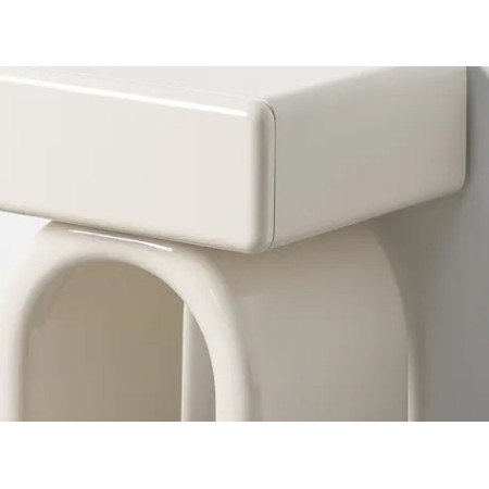 Chevet arche avec tiroir laqué crème Chevet arche avec tiroir laqué crème