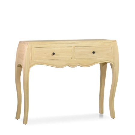 Console en bois massif pieds galbés